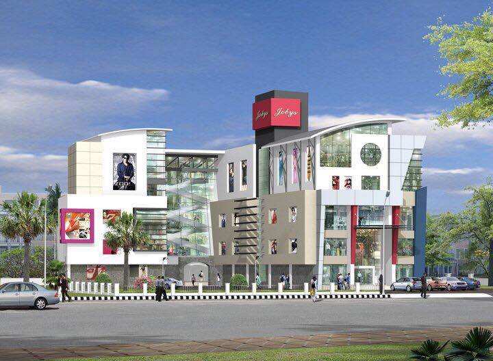 Jobys Mall at twilight in Palakkad, Kerala
